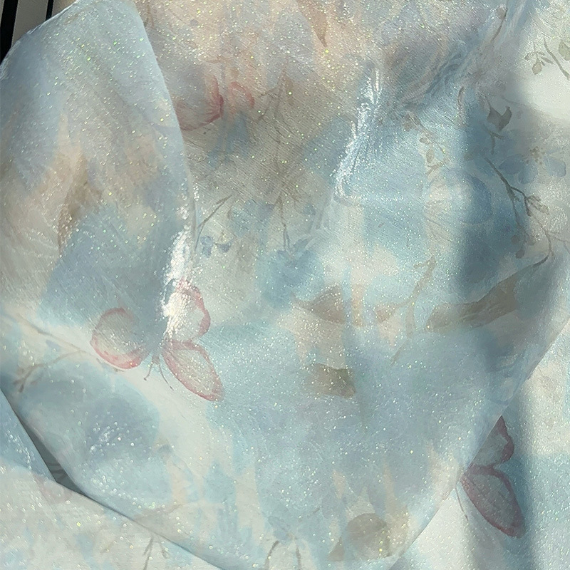 Sewing Fabric - Tela estampada digital de jacquard floral