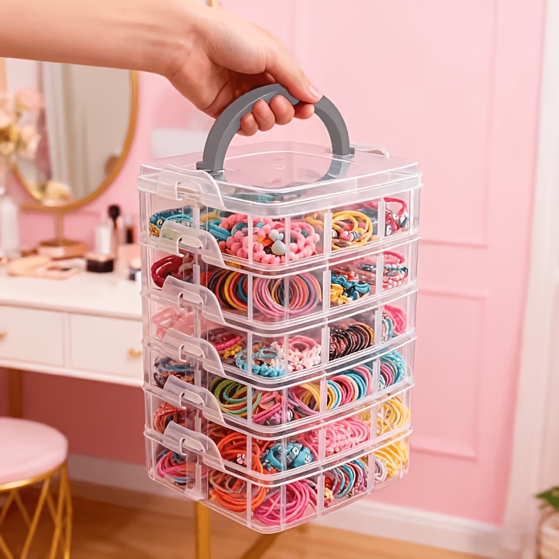 Sewing Necessities - Caja de almacenamiento transparente de 5
